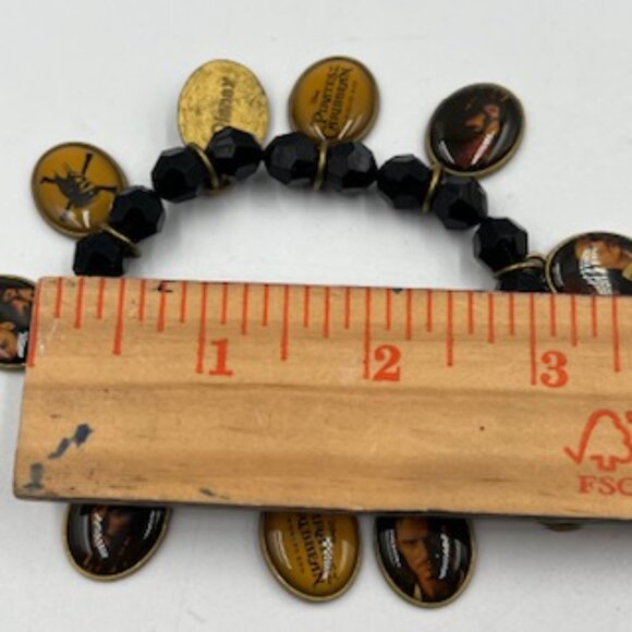 Disney Pirates Of The Caribbean Jack Sparrow Charm Bracelet Elastic Band - Picture 7 of 11